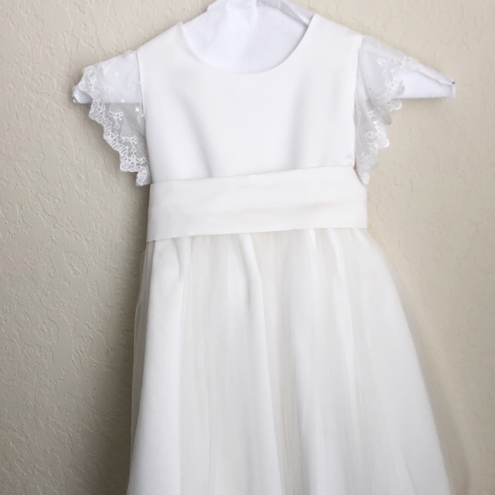 Ivory flower girl dress